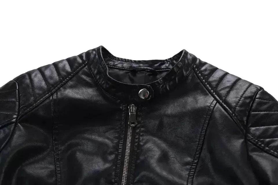 Ladies Fall and Winter Slim fit Leather Jacket Biker Jacket Women - EX-STOCK Canada