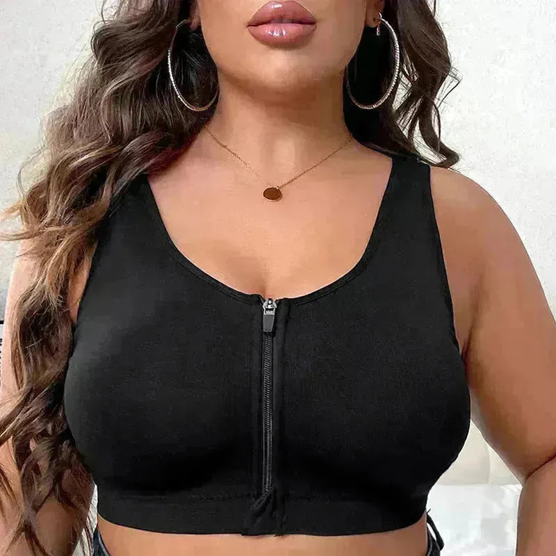Reggiseno sportivo con cerniera anteriore reggiseno ad alta resistenza ad alto impatto reggiseno