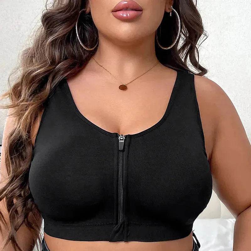 Front Zipper Sports Bra Shockproof High Strength Bra high impact sports bra - EX-STOCK Canada