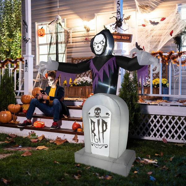 Grim Reaper And Grave, Halloween Inflatable Decoration 12V - EX-STOCK Canada
