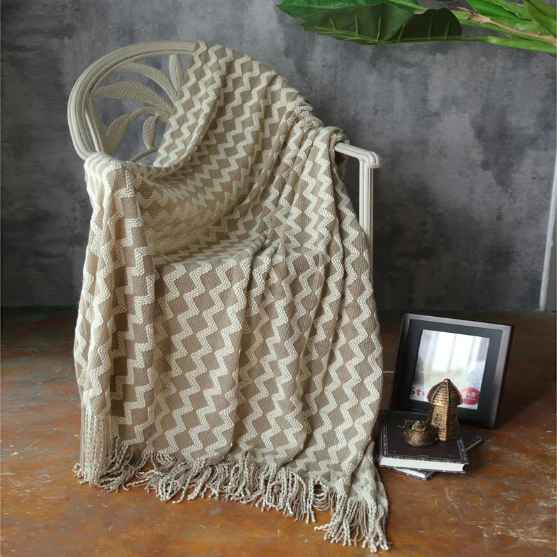 Knitted Wool Blanket Cashmere Blanket EX-STOCK Canada