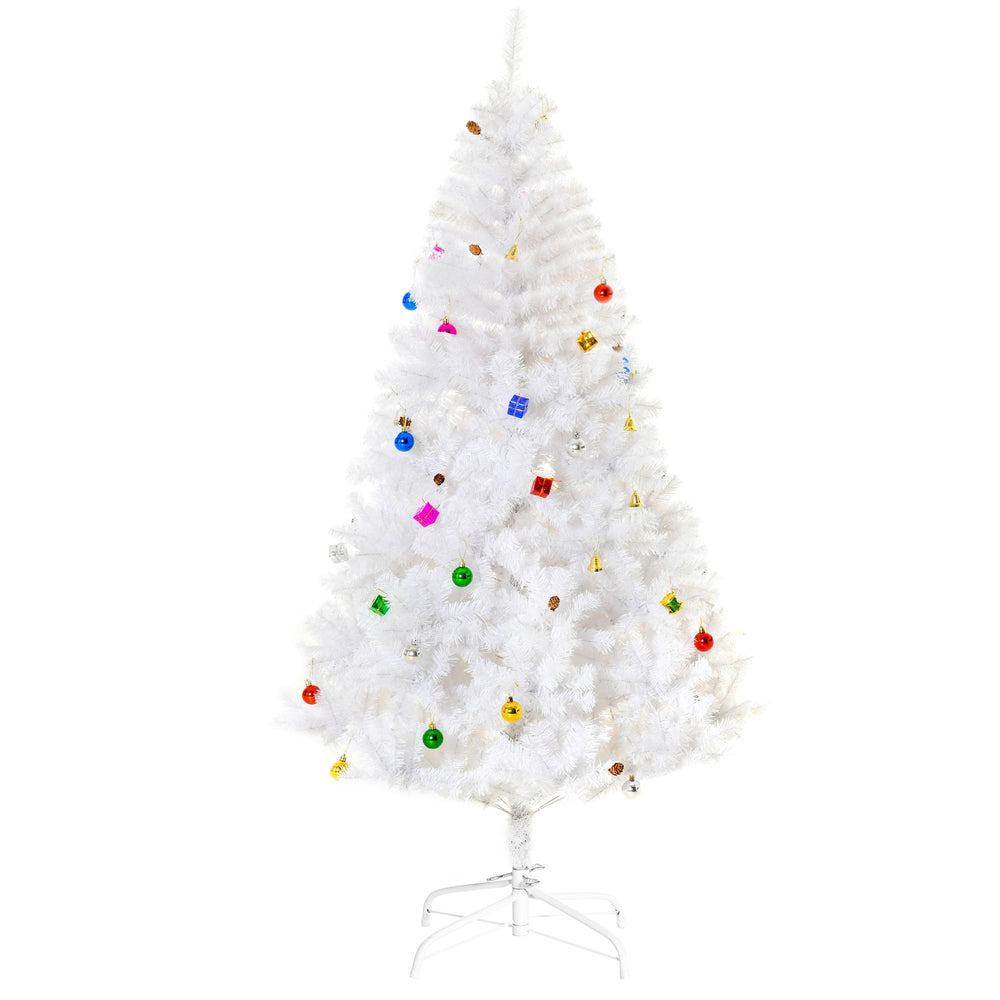 5.9ft Artificial Christmas Tree Xmas Holidays With Ornament White EX-STOCK Canada