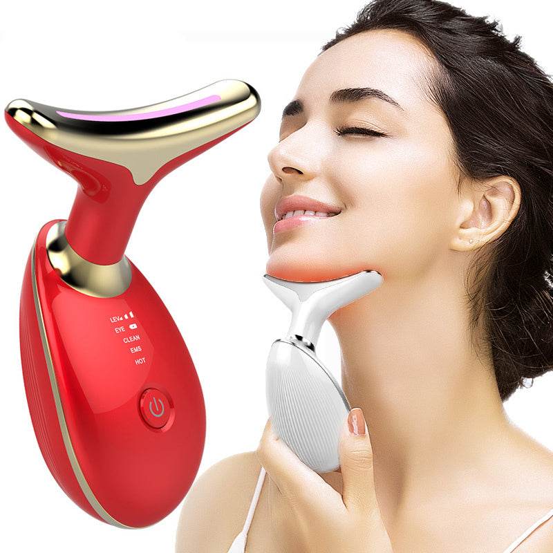 LED neck beauty device - Photon Therapy Neck Beauty Anti Wrinkle Machine EMS Tighten Massager - EX-STOCK Canada
