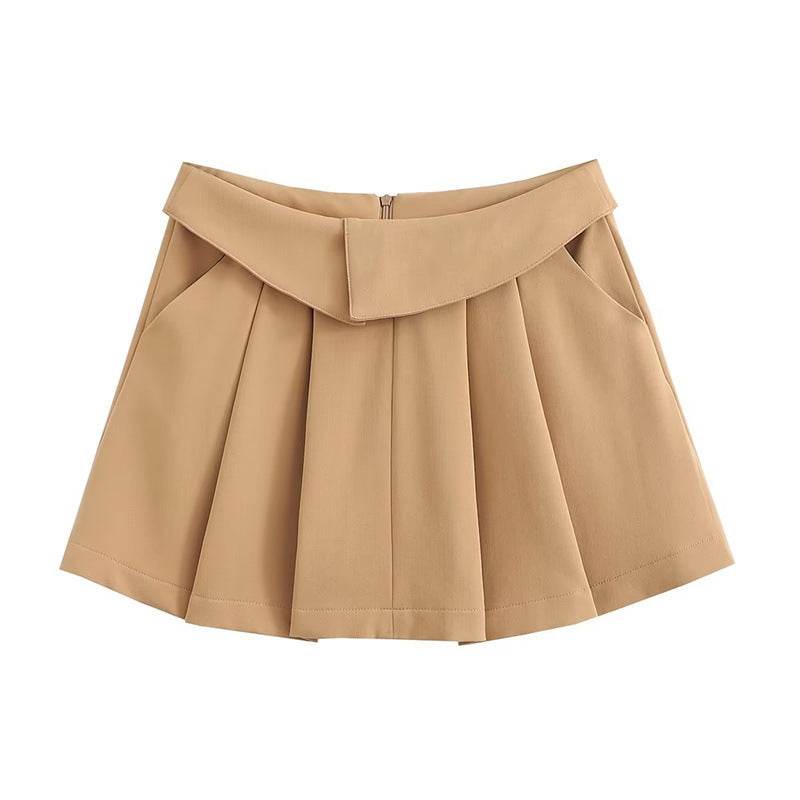 European And American Style College Style High Waist Mini Pleated Skirt - EX-STOCK Canada