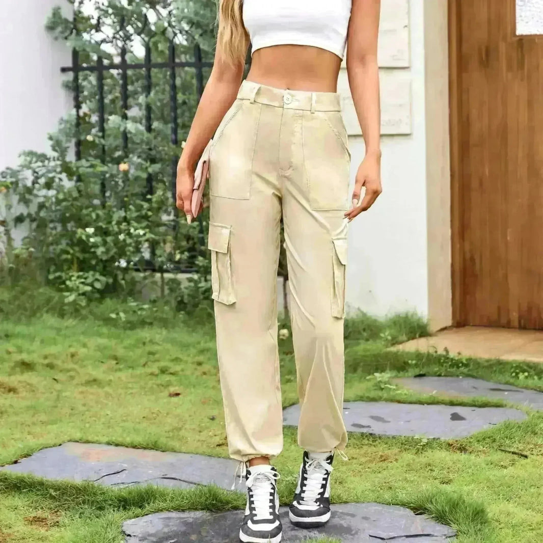 Wide Leg High Waist Casual Pants For Women - EX-STOCK CANADA