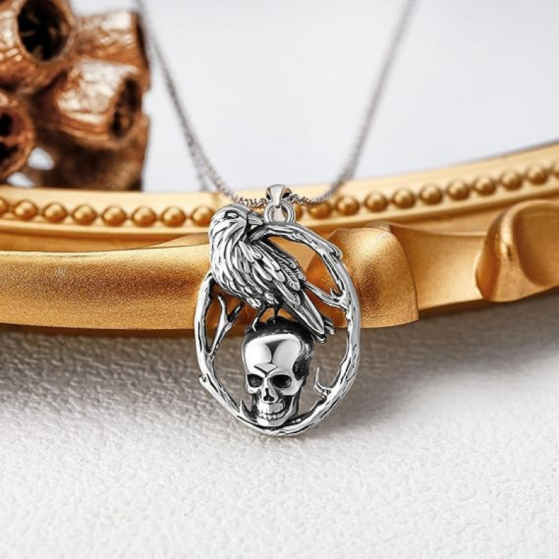 Creative Retro Halloween Skull Pendant Necklace EX-STOCK