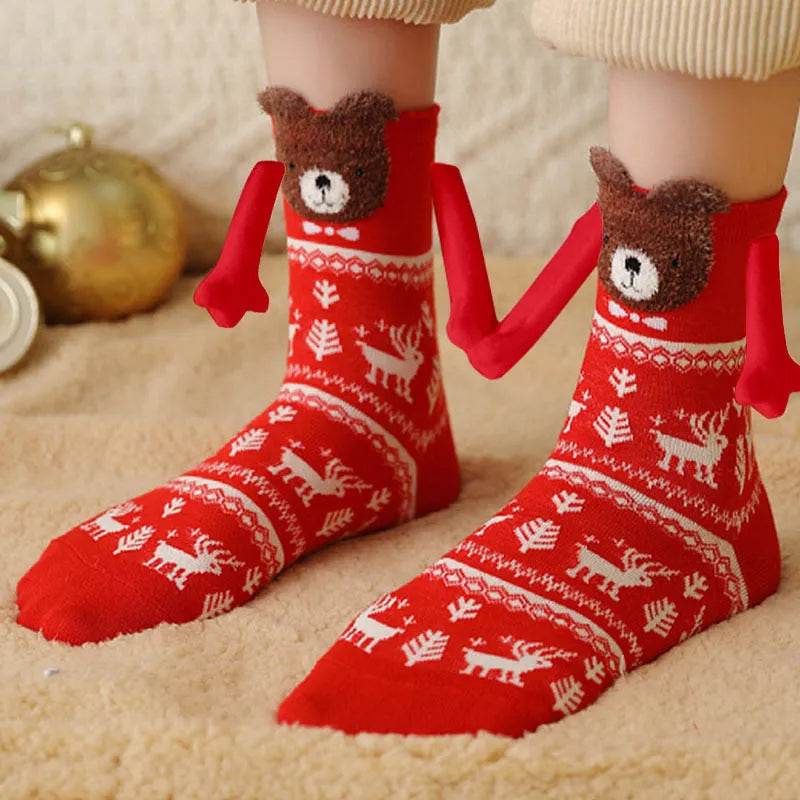 Christmas Stockings Autumn Winter Cotton Magnet Lodestone Hand Tube Socks - EX-STOCK Canada