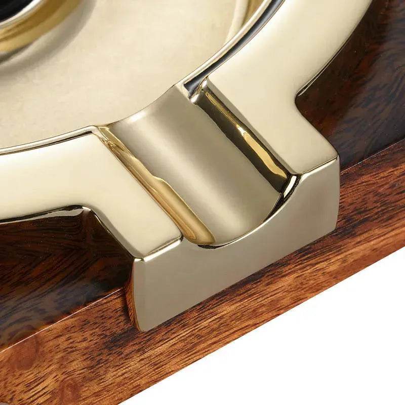 Luxury Wooden Stainless Steel Cigar Ashtray - EX-STOCK Canada