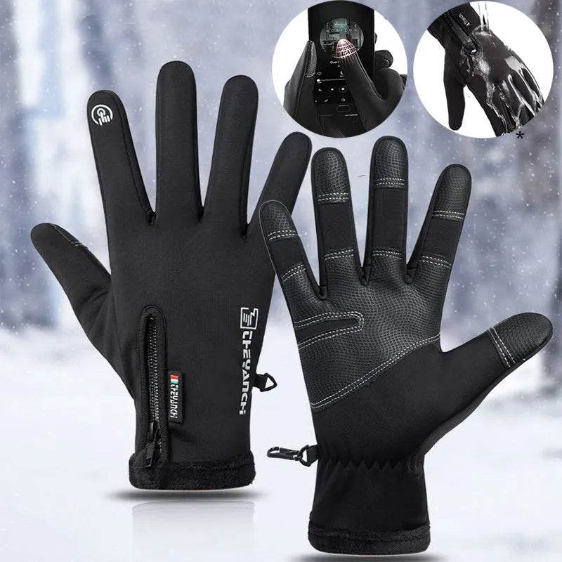 Winter Gloves Touchscreen Non-Slip Unisex Waterproof Windproof Warm Cycling Ski Sports Gloves Women Men - EX-STOCK CANADA