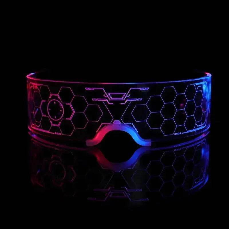 Trendy Unisex 3D Luminous LED Light up Glasses for cosplay Rave Festivals Bars Clubs Parties Futuristic Light up Eyeglass - EX-STOCK Canada