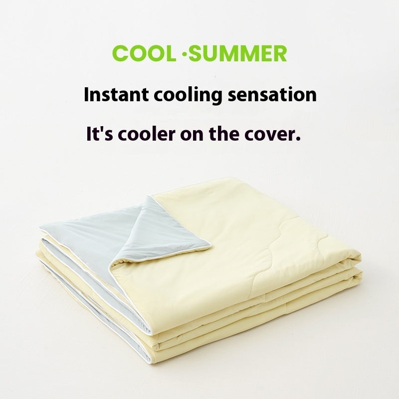 Solid Color AB Version Summer Cool Feeling Thin Duvet Washable EX-STOCK Canada