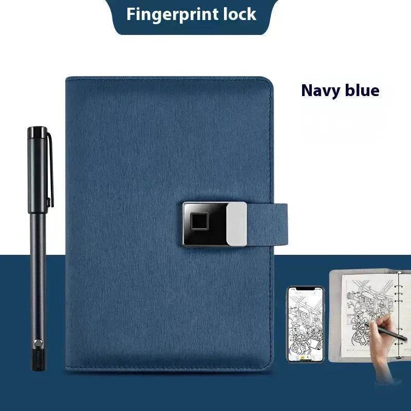 Handwriting Paper Screen Synchronization Smart Fingerprint Lock A5 Notebook - EX-STOCK Canada