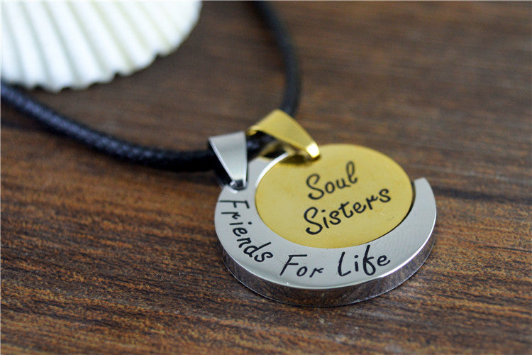 Stainless Steel Moon Sun Couple Necklace - EX-STOCK Canada