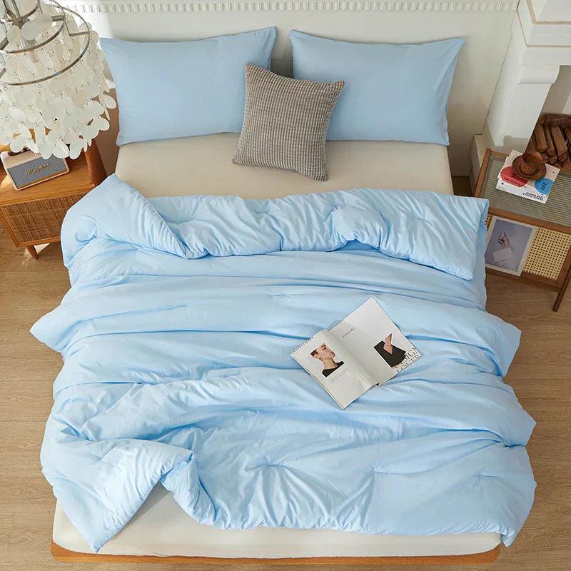 Amazon Temu Cross-border Synthetic Quilt Four Seasons Duvet Insert Washed Cotton Brushed Duvet Insert Factory Foreign Trade Wholesale EX-STOCK Canada