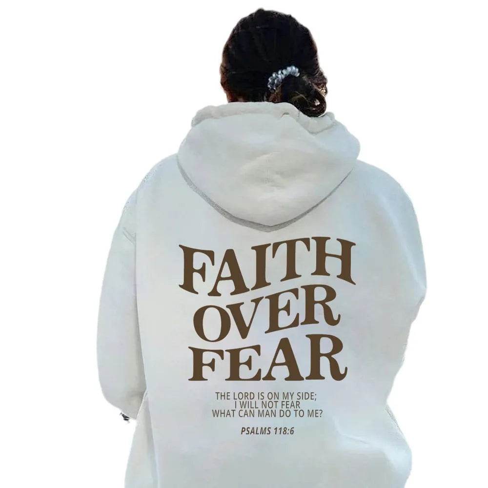 New Hoodie Faith Fear Men's And Women's Printed Sweatshirt - EX-STOCK Canada