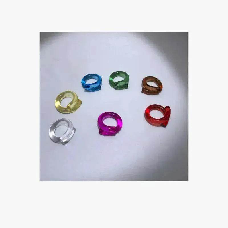 Female's High Transparent Acrylic Cross Ring - EX-STOCK Canada