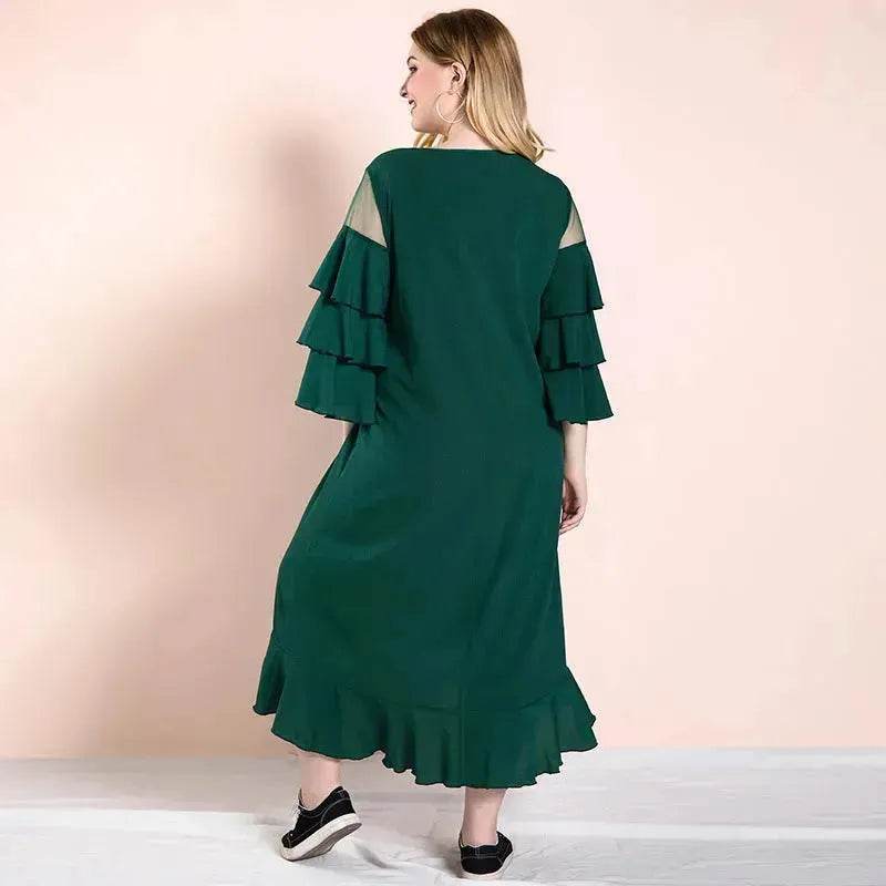 Spring And Summer Spot Women's Dress Plus Size Middle East Hot-selling Skirt dress for Mom Midi Dress - EX-STOCK Canada