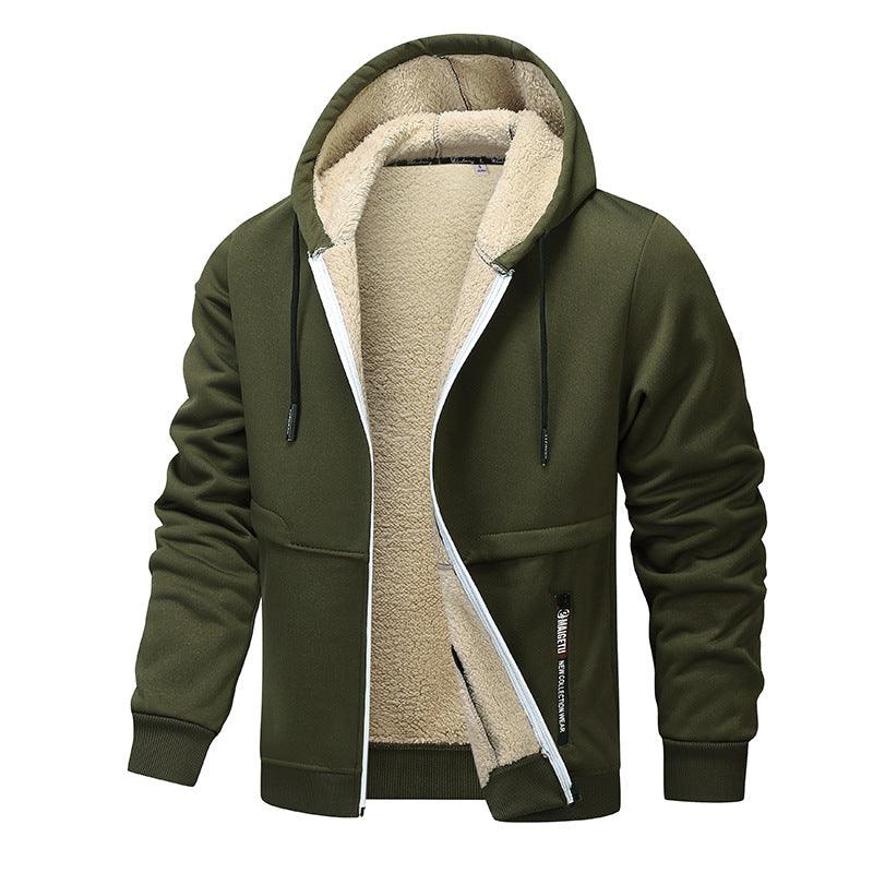 Men's Fashion Lambswool Thickened Coat Sweatshirt EX-STOCK Canada