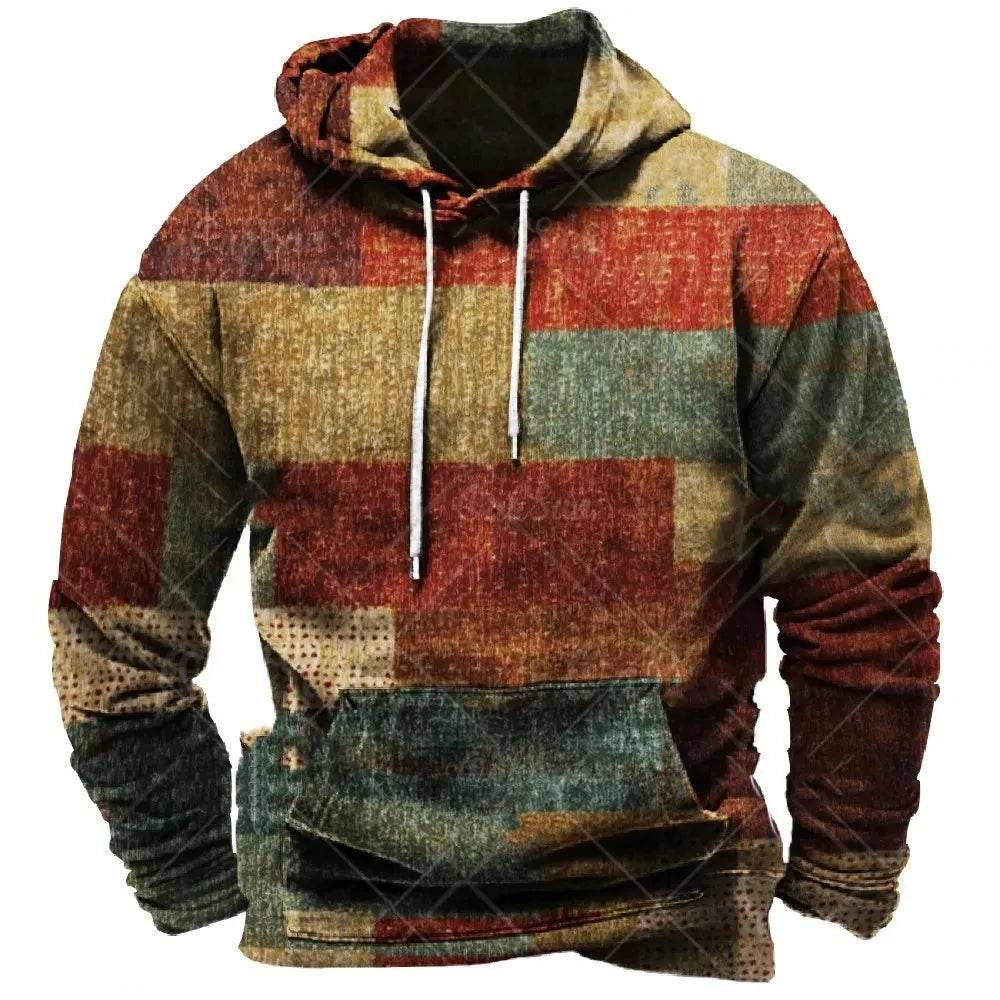 Spring And Autumn New Color Printed Hoodie Pullover sweatshirt Men - EX-STOCK Canada
