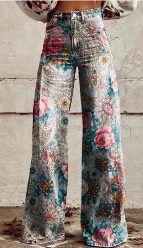 3D Digital Printed Women's Imitation Jeans EX-STOCK Canada