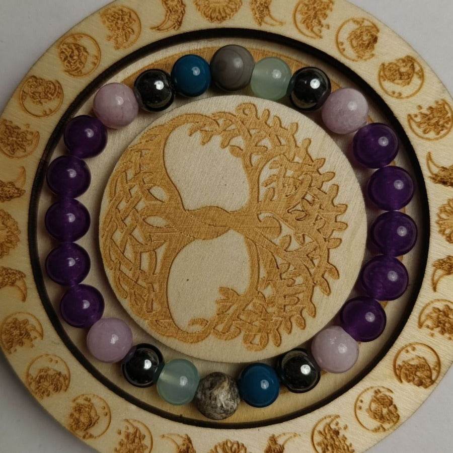 Boho Style 8mm Beaded Gemstone Bracelet Unisex - EX-STOCK Canada