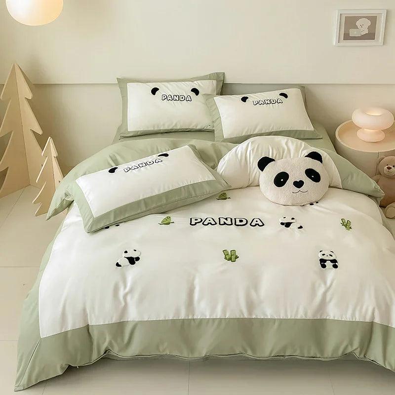 Cotton Four-piece Set Washed Fitted Sheet Duvet Cover Sheets Three-piece Bedding Set EX-STOCK Canada