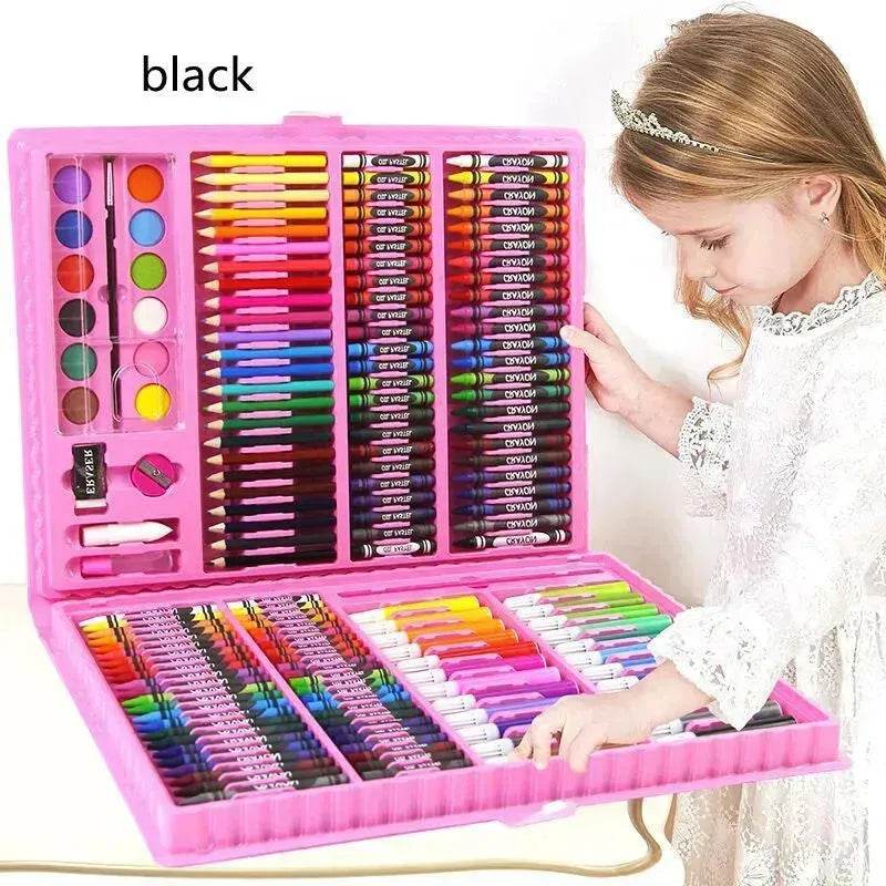 Double Panel Easel Version Watercolor Pen Set Brush Crayon Oil Pastel Children Painting Coloring Drawing Art set. - EX-STOCK Canada