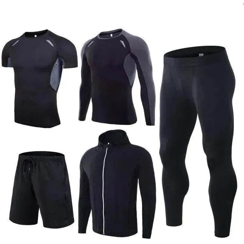 Men's Workout set Five-piece fitness wear - EX-STOCK Canada