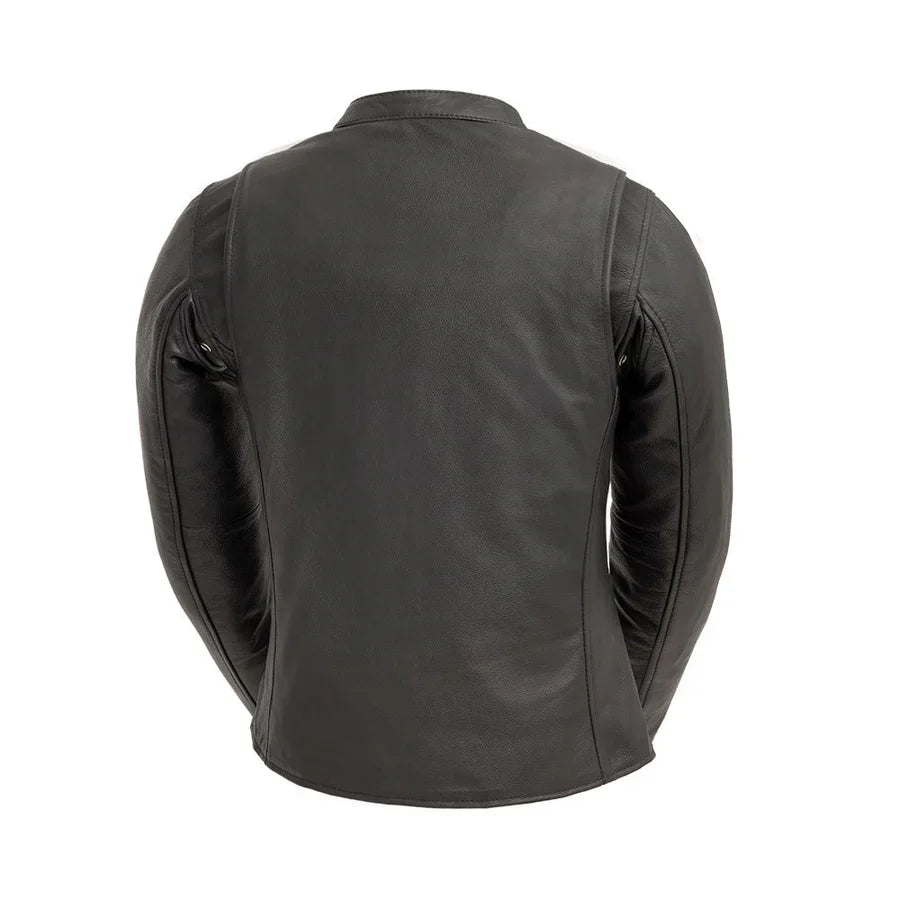 Women’s Motorcycle Leather Jacket. Lightweight Cowhide with Armor Pockets EX-STOCK Canada