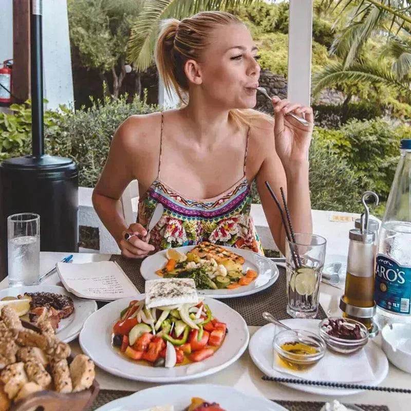 Flower Skirt Summer Female Beach Holiday Wear Female Suspender Skirt Large Swing Skirt Printed Long Skirt - EX-STOCK Canada