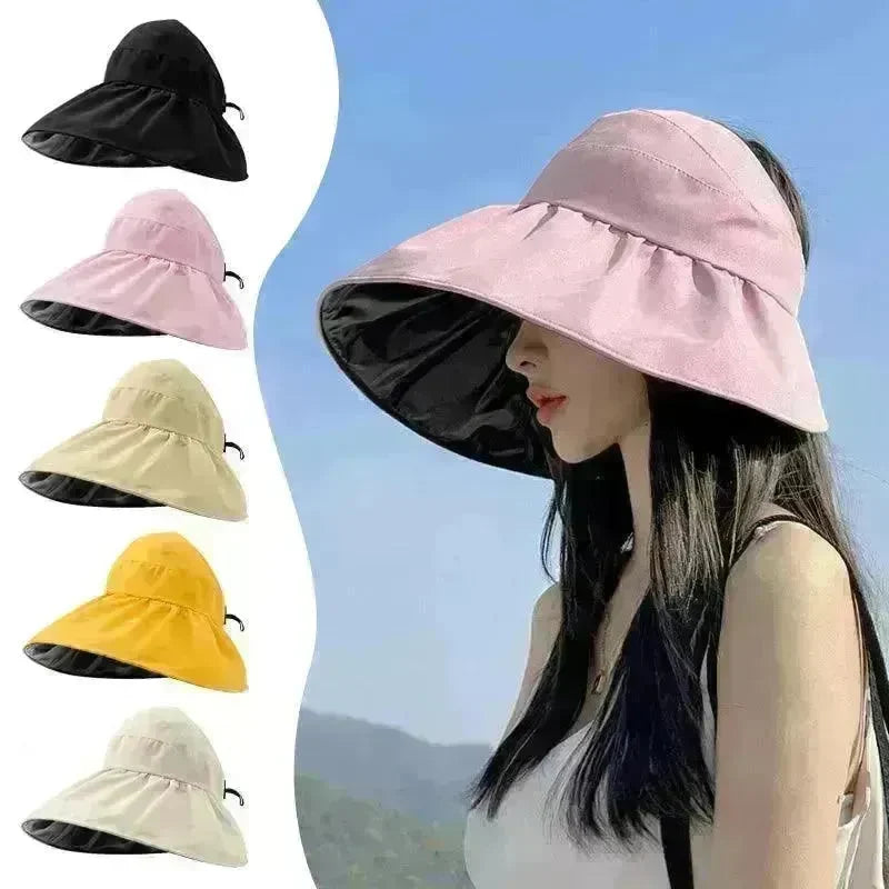 Foldable Fisherman Hat Summer Empty Top Sun Protection Hat UV Protection Upf50 Sun Visor Full-face Sunhat For Women - EX-STOCK CANADA
