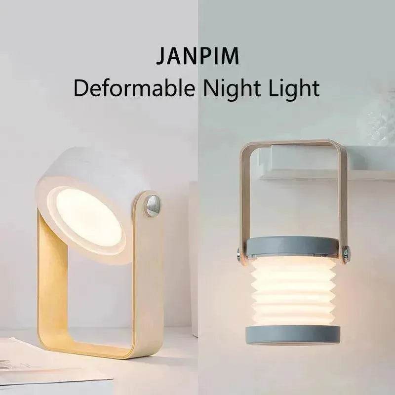 Foldable Touch Dimmable Reading LED Night Light Portable Lantern Lamp USB Rechargeable For Home Decor - EX-STOCK Canada