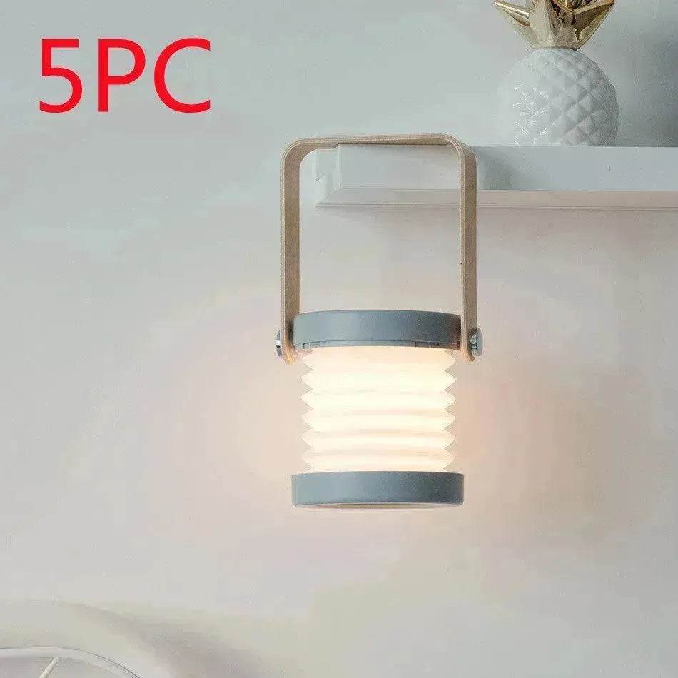 Foldable Touch Dimmable Reading LED Night Light Portable Lantern Lamp USB Rechargeable For Home Decor - EX-STOCK Canada