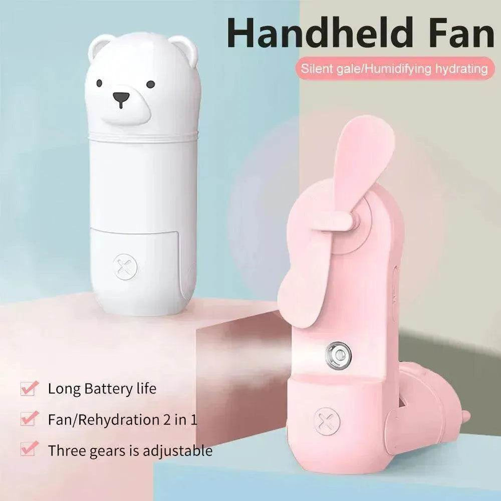 Folding Hand-held Fan Spray Water Replenishing Portable USB Charging - EX-STOCK Canada
