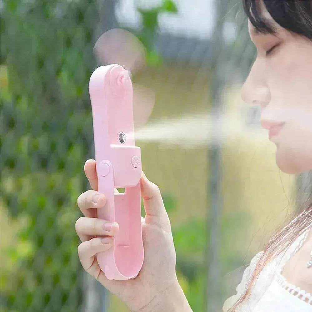 Folding Hand-held Fan Spray Water Replenishing Portable USB Charging - EX-STOCK Canada