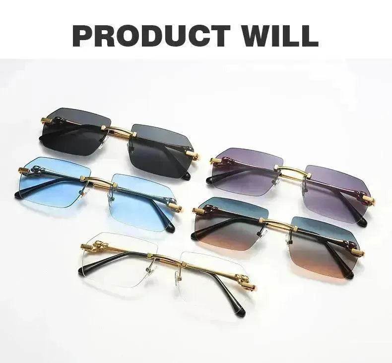 Frameless Trimming Leopard Head Sunglasses - EX-STOCK Canada