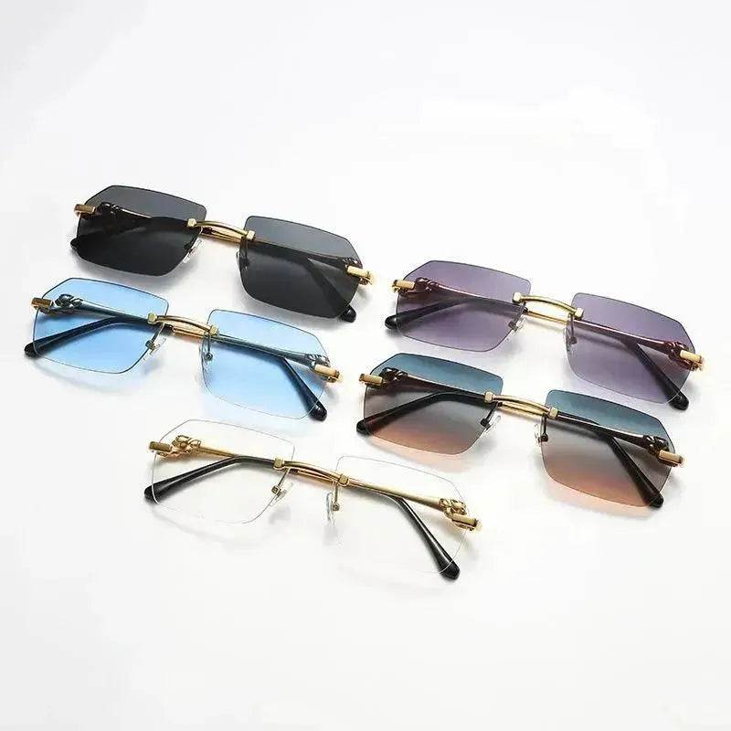 Frameless Trimming Leopard Head Sunglasses - EX-STOCK Canada