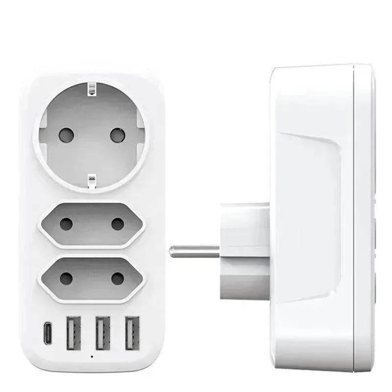 French German Standard European Wall Socket One-to-three Converter - EX-STOCK Canada