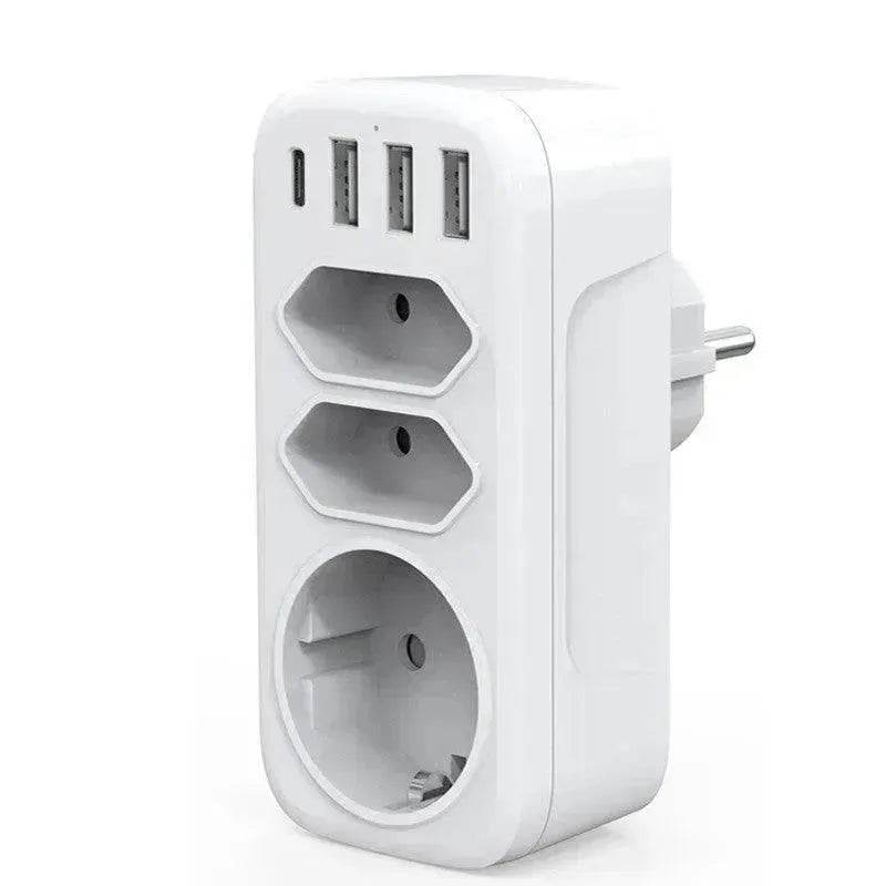 French German Standard European Wall Socket One-to-three Converter - EX-STOCK Canada
