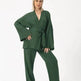 French Loose Kimono Jacket Trousers Double Gauze Ladies Loungewear Outfit set - EX-STOCK Canada