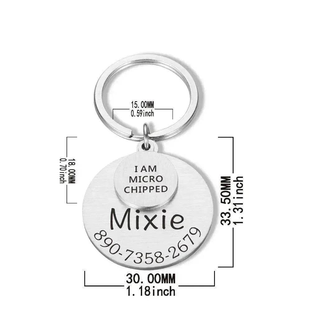 Funny Personalized POD Collar Pet ID Tag Keychain - EX-STOCK Canada