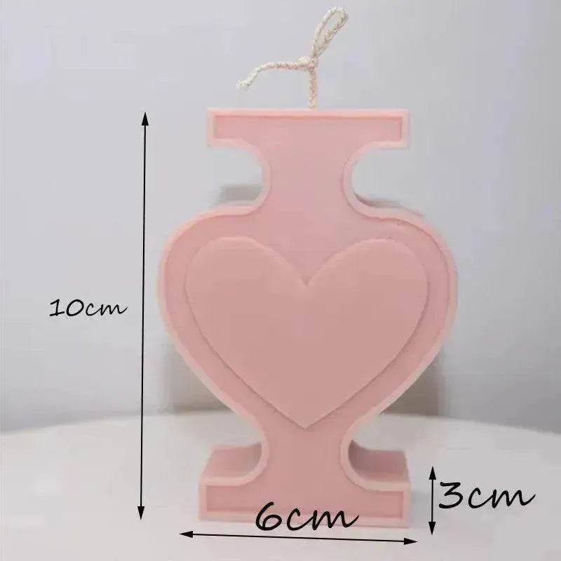 Geometric Love Flower Scented Candle Mold - EX-STOCK Canada
