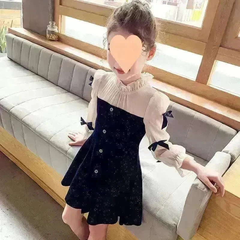 Girls' Dress French Velvet Princess Skirt - EX-STOCK CANADA