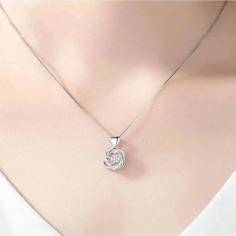 Girls star love fashion rhinestone Pearl Silver necklace for Women - EX-STOCK Canada