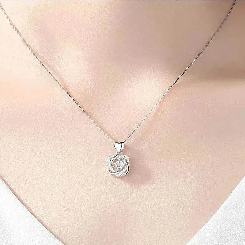 Girls star love fashion rhinestone Pearl Silver necklace for Women - EX-STOCK Canada