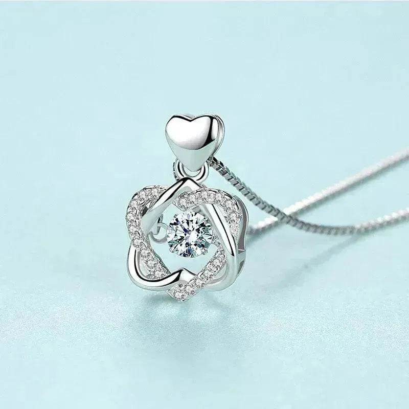 Girls star love fashion rhinestone Pearl Silver necklace for Women - EX-STOCK Canada