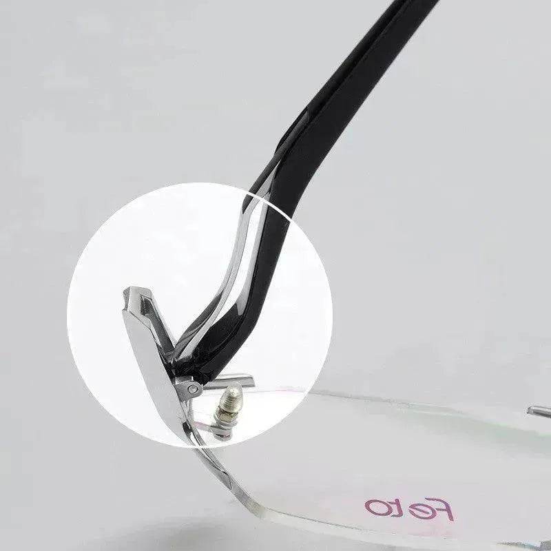 Glasses Frame Rimless Pure Titanium Glasses Frame Women - EX-STOCK Canada