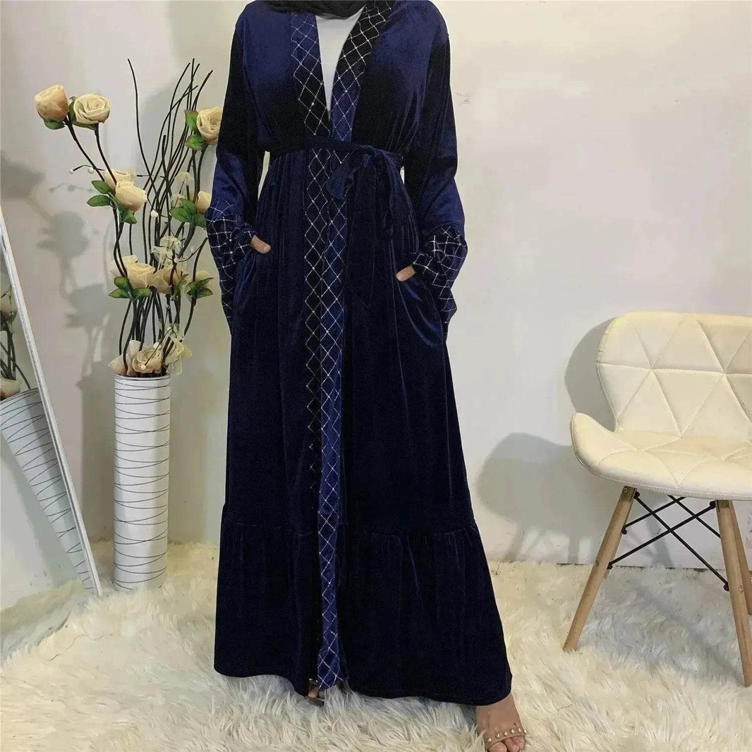 Golden Velvet Gilded Arab Cardigan Robe - EX-STOCK Canada