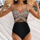 Halter neck One piece Swimsuit Summer Bikini Beach Solid Color Cross-strap Design Mesh - EX-STOCK Canada