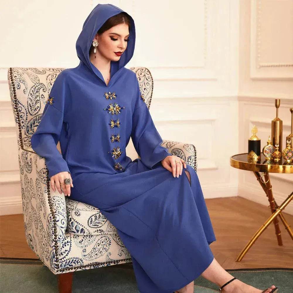 Handmade Diamond Hooded Robe Arab Dress - EX-STOCK Canada